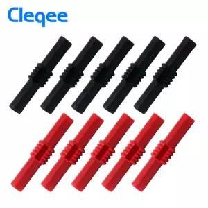 Cleqee P7023 10pcs 4mm 바나나 소켓 암 어댑터 확장 절연 플러그 커플러 10pcs