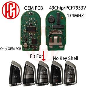 BMW 호환 F X5 X6 2014-용 자동차 리모컨 키 OEM PCB   ID49 PCF7953 NBGIDGNG1 434MHz 프로믹시티 카드