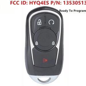 KEYECU  뷰익 앙코르 GX 4 단추 433MHz ID46 칩 원격 시동 키 FOB HYQ4ES 13530513 용 자동차