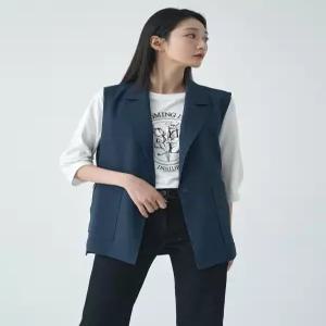 홑겹 테일러드 롱 베스트 LFVTO401_TB