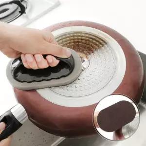 매직 주방 스폰지 브러시 멜라민 청소 Descaling Knife Pa Oval Black Brush