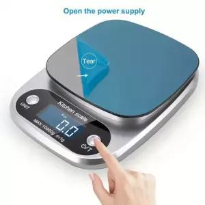 고정밀 주방 저울 10kg 전자 식품 보석 그램 디스플레이 측정 LCD 도구 다기능 silvery 10킬로그램