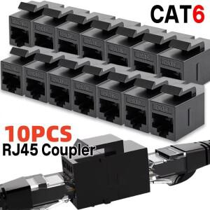 2-10Pcs CAT6 RJ45 키스톤 잭 커플러 Cat6 이더넷 커넥터 암-암 Lan 케이블 익스텐더