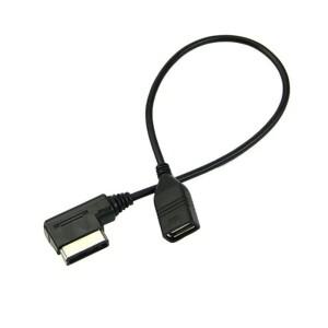 USB Aux 케이블 음악 MDI - 암 인터페이스 오디오 AUX 어댑터 데이터 와이어 (폭스바겐 아우디 A6L Q5 Q7 A