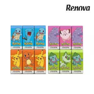 레노바 포켓몬 컬러 포켓티슈 휴대용 여행용 휴지 9매 6입 X 4팩