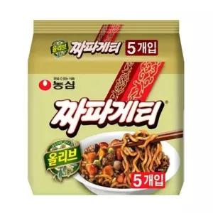 농심 짜파게티멀티140g 5 봉지라면