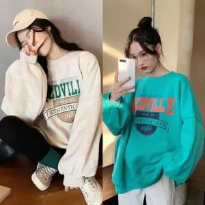 영문 프린팅 루즈핏 맨투맨티숙 URD148 가디건 맨투맨