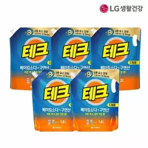 [무료배송] [테크] LG생활건강 테크 베이킹소다 구연산 액체세제(드럼) 리필 2L3개  1.8L2개
