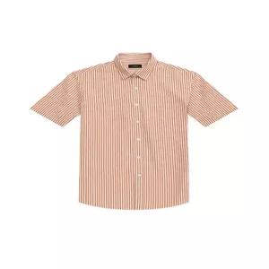 [보스트로]오렌지 폴리 린넨 워싱 스트라이프 반팔 셔츠-M6MU2210949C