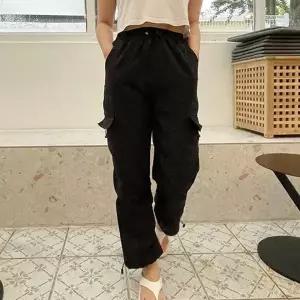 루즈핏 면 배기 여성바지 면바지 일자 신상 밴딩바지