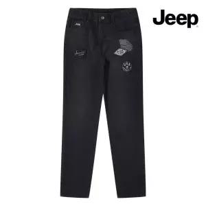 지프 JEEP [남녀공용] R1111 스트레이트핏 청바지 데님 팬츠 블랙진 815951