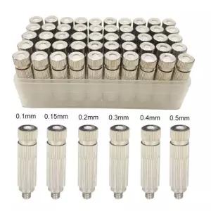 50pcs 고압 분무 정원용 스프링클러 파티오 안개 미스트 노즐 분무기 부스 0. 5mm