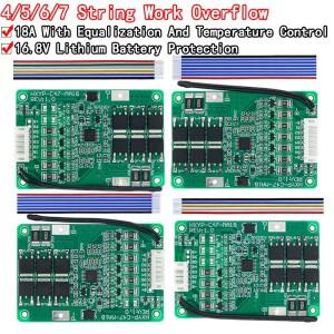 4S/5S/6S/7S BMS 16.8V 21V 20A 18650 리튬 이온 Lmo 삼원 배터리 충전기 보호 보드(밸런스 포함)