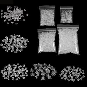 200-2000pcs 스터드 귀걸이에 대 한  실리콘 고무 다시 Stoppers DIY 결과 액세서리 총알 튜브 귀 플매트