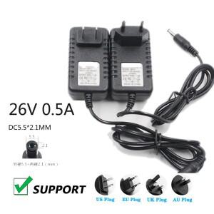 DC 전원 공급 장치 26V 0.5A 진공 청소기 코드 26V0.5A 500MA 5.5x2.1MM 케이블