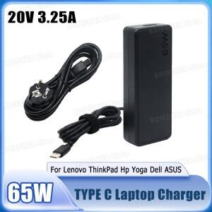 65W 타입 C 노트북 충전기 고속 20V 3.25A USB 인터페이스 전원 어댑터 레노버호환 씽크패드호환 hp 호환