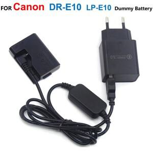 DR-E10 LP-E10  배터리 + 충전기 어댑터 canon호환 EOS 1200D X90 X80 X70 X50 T5 T6 T7 용 USB 전원 케이