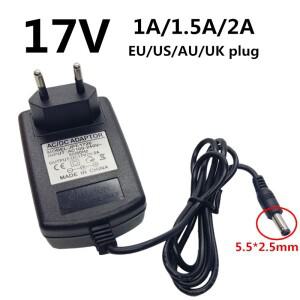전원 공급 컨버터 어댑터  범용 AC 100-240V to DC 17 V 1A 1.5A 2A  5.5x2.5mm  EU US UK AU 플러그