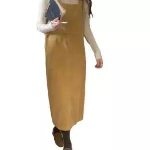 여성 멜빵 코듀로이 롱 캐주얼 원피스 데일리룩