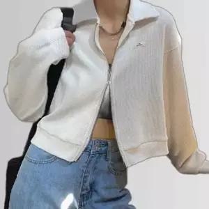 여성 와플 카라 집업 가디건 아우터 간절기 투웨이