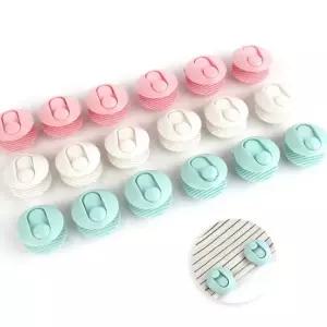밀림방지 장판 이불솜집게 잠금식 이불 고정클립 원형 6P