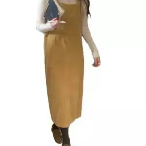여자 롱원피스 캐주얼 코듀로이 멜빵 원피스