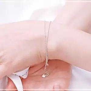 우정팔지 92.5 두줄 볼 베이직 선물 뱀줄 여성 CWFFLD04
