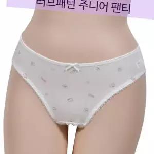 면스판팬티 키즈팬티 여아속옷 여아팬티 아동팬티 러브패턴 주니어팬티