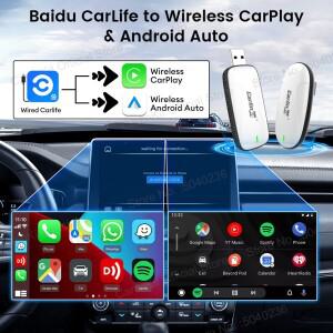 CarlinKit 바이두 카라이프 유선 안드로이드 오토 어댑터 2-in-1 자동차 내비게이션 박스 WiFi 블루투스 연