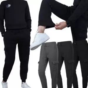 [하프클럽/]조거 면 기모 팬츠 바지 남성 겨울 밴딩 카고