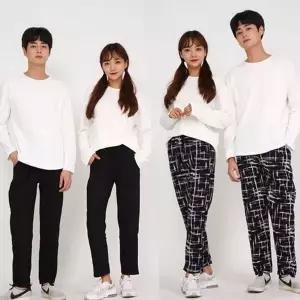 [하프클럽/]바지 기모 데일리 빅사이즈 겨울 방한 융털 밴딩 남성