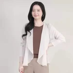 [하프클럽/] 엄마옷 쉬폰 드레이프 여름 시스루 가디건 J14602
