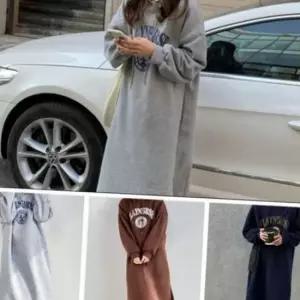 기모 후드 원피스 러닝 원피스 따뜻한 원피스