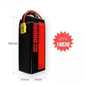 수집품 RC소품 16000mAh 6S/8S/14S 22.2V 25C 리튬폴리머 배터리 RC 쿼드콥터 헬리콥터 FPV 레이싱 드론 예