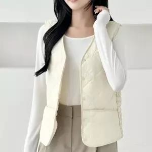 브이넥 경량조끼 털 여성 이너 패딩 조끼