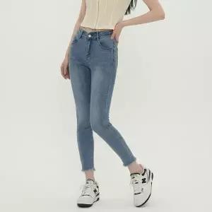 [하프클럽/]브이포인트 스키니 데님팬츠 본딩 청 여자 데님 진 진 xh 청바지