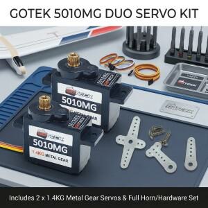 GOTECK 2PCS 5g 미니 디지털 서보 마이크로 풀 메탈 기어 RC 자동차 비행기 헬리콥터 로봇 장난감 모델