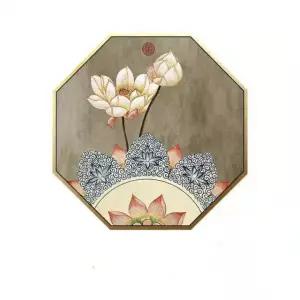 식당 액자 한옥 동양화 그림 벽장식 인테리어 팔각형 대형 알루미늄 프레임