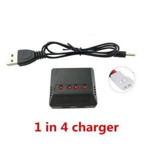 드론액세서리 드론 3 7V 1S LIPO 배터리용 WLTOYS 14 호환 X5C H107C, 포트 쿼드콥터와 USB H107L RC 충전기 SYMA X5SC HUBSAN X4
