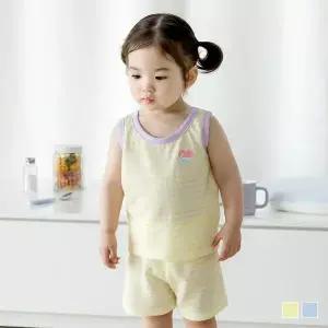 [보리보리/해피프린스]에밀 매쉬 아기 민소매 실내복