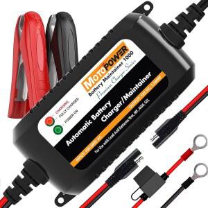 모토파워 MP00206A 12V 1.5A 자동 배터리 충전기, 자동차, 오토바이, ATV, RV, 파워스포츠, 보트 등의 유지보수기