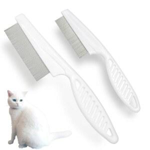 다기능 애완동물 그루밍 빗 - 개, 고양이, 강아지 및 작은 반려동물을 위한 벼룩 제거, 눈물 얼룩 제거기