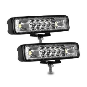 더 멋진 프로 6인치 LED 포드 라이트 바 슬림 60W 10000Lm 12V/24V 드라이빙 포그 오프로드 트럭용 방수 콤보 플러드 스팟 ATV UTV 골프 카트 트레일러 2팩
