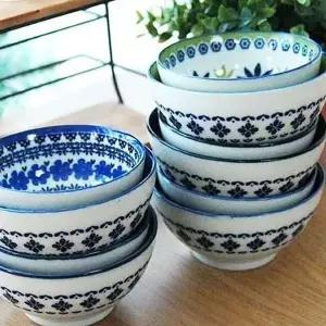 폴란드 대접 밥공기 10P set 밥 국 그릇 면기 식기 우동그릇 면기 (W72644D)