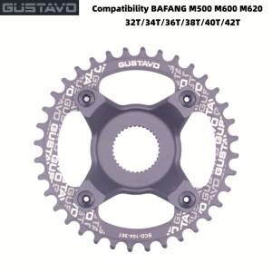 GUSTAVO 전기 자전거 체인 링 크랭크셋, BAFANG M500 M600 M620, 미드 드라이브 모터 체인 휠, 32-42T