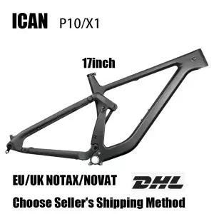 자전거프레임 ICAN P10 27.5/29er 100% 카본 프레임 산악자전거 풀 서스펜션 자전거 BSA 쓰루 액슬 148x12