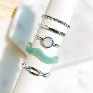 [하프클럽/]윈디 데이 레이어드 반지(set)