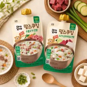 남양 맘스쿠킹 이유식 진밥 12개월 혼합 10개 (소불고기 5개 + 순두부전골 5개)