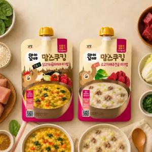 남양 맘스쿠킹 아기밥 15개월 혼합 10개 (시금치카레 5개 + 배추전골 5개)