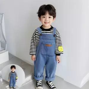 키즈상하복 롤업포켓 아동 데님 멜빵팬츠 205632